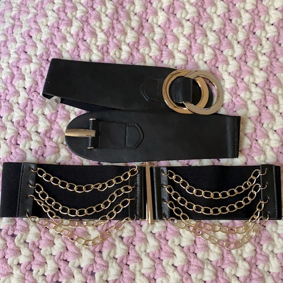 Black/Gold belts (set of two)